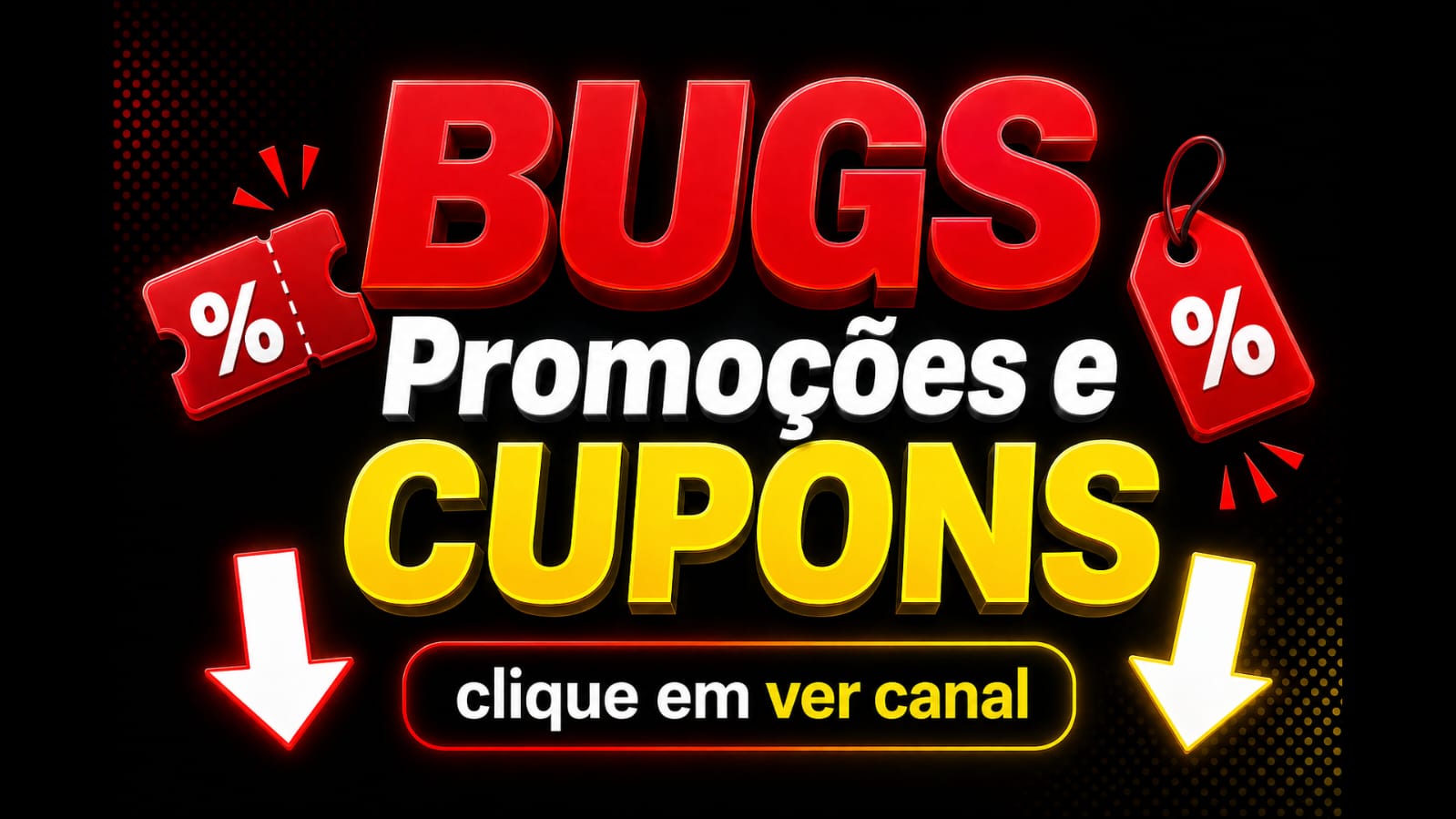CLUBE DE OFERTAS - BUGS + CUPONS ATÉ 90% OFF (SOME RÁPIDO)