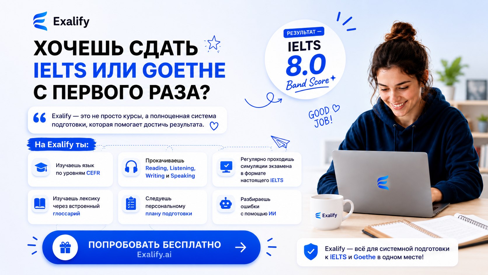 Exalify: Подготовка. Анализ. Результат.