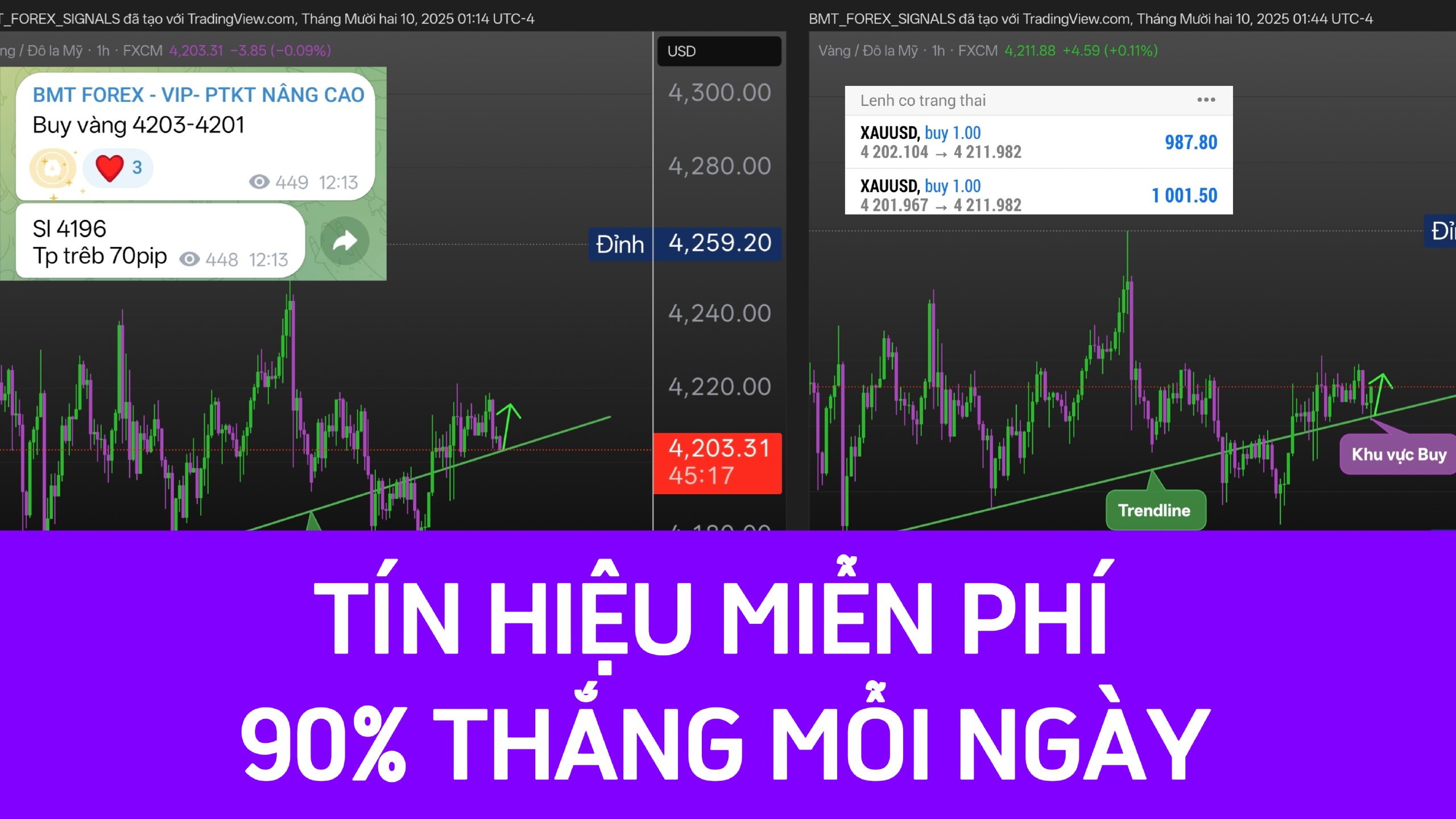 BMT FOREX - PTKT VÀNG