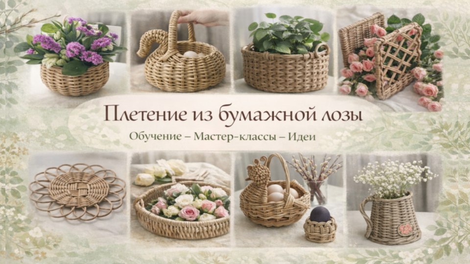 Полина Майорова. Плетение из бумажной лозы