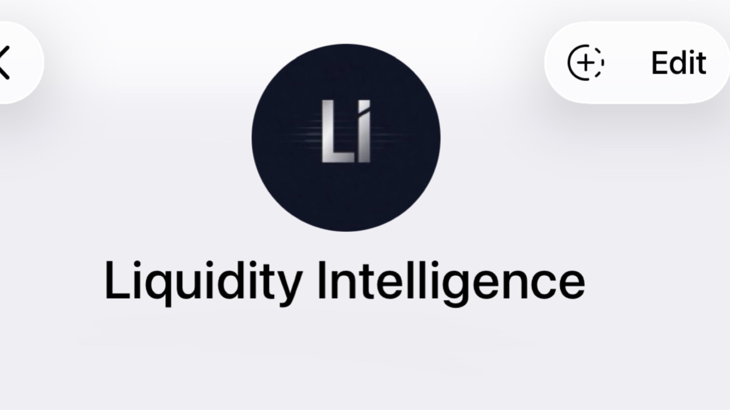 Liquidity Intelligence